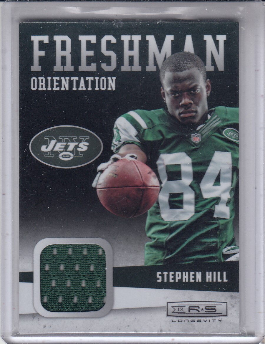 STEPHEN HILL 2012 Panini R&S Longevity Freshman Orientation Jersey #2 Jets
