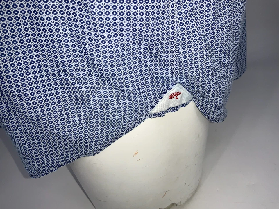 Camisa Paul Taylor Button XL masculina xadrez azul algodão elastano Itália YGI F2-415 - Imagem 4 de 4