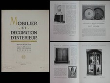 MOBILIER ET DECORATION n°1 1924 MARCEL CHARPENTIER, LUC LANEL, SALON D'AUTOMNE