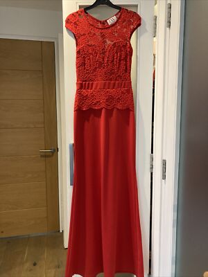 Ladies Red Lacy Dress by Jessica Wright Size 10 UK