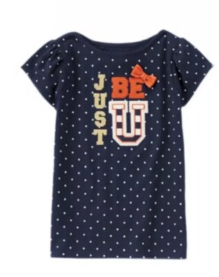 NWT Gymboree PREP PERFECT 4 Navy Blue Orange Red Stripe Neck Top Shirt