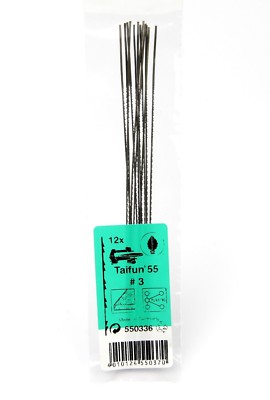 Scroll saw blade 5 /130mm JH TAIFUN 55 #3-9, Pack of 12 pcs. Made in Germany