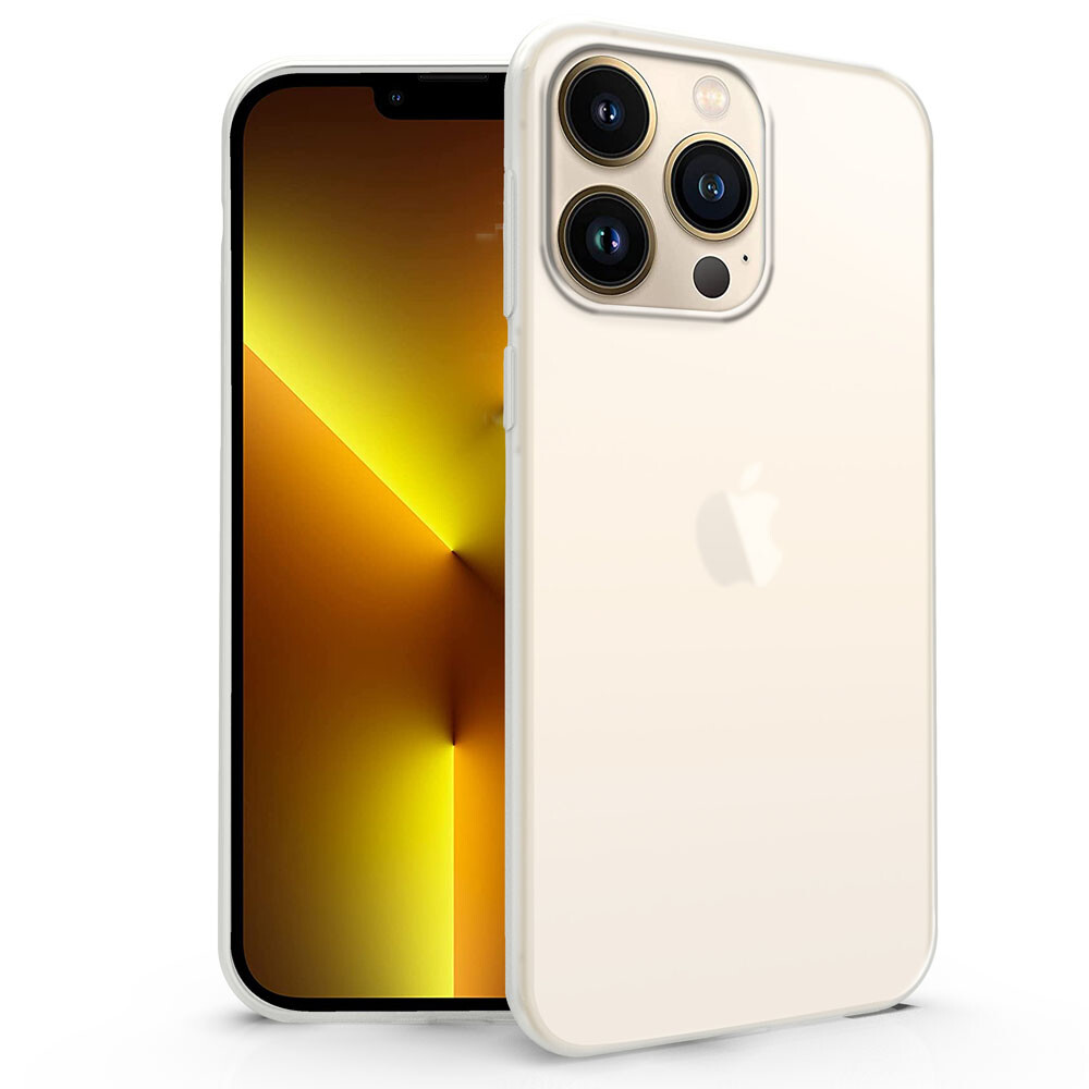COVER CUSTODIA SILICONE MORBIDO TPU SOFT PER APPLE IPHONE 13 PRO BIANCO