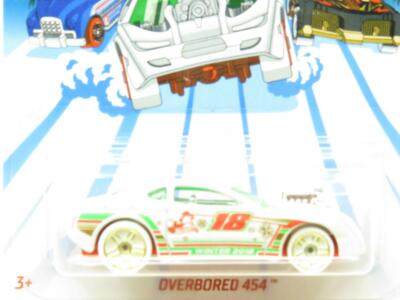 Hotwheels Holiday Hot Rods Overbored 454 White Long Card 1 64