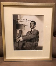 WALTER PIDGEON – Autographed 8 x 10 publicity photo 1930's-40's beautiful framed