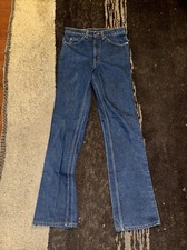 Vintage Levis 517 Mens 31x34 Bootcut Jeans Blue Denim Orange Tab USA Made