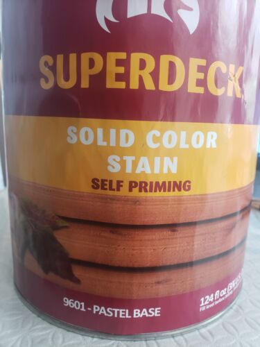 Superdeck Solid Flat Pastel Base Acrylic Latex Wood Stain 1 gal