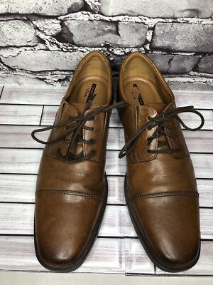 Clarks Collection Mens Size 9 Oxford Brown Leather Cap Toe Lace Up Clarks Collection Dress Shoe Mens Leather Oxford sz 9 Brown  main image 2