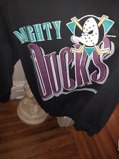 Mighty Ducks 90s Sweatshirt With Collar Size XL