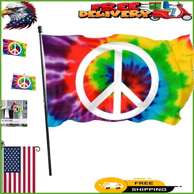 UV Resistant Tie-Dye Flag 3x5 Ft for Garden & Porch - Lightweight Creative Decor