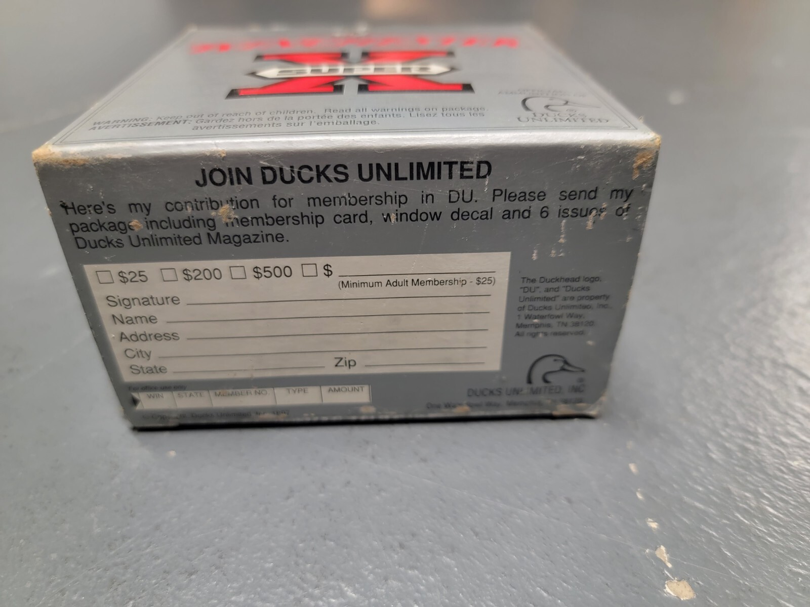 EMPTY Winchester SUPER X DRYLOK Super Steel Shot Shotgun Shell Box 12ga ...
