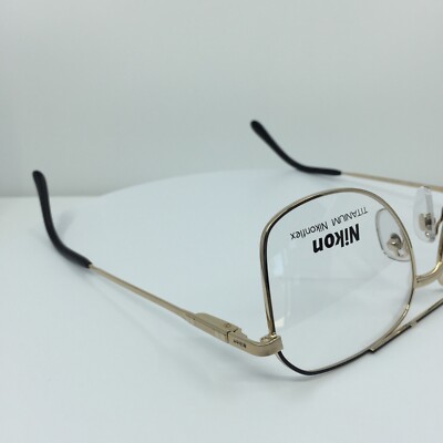 New Vintage Nikon Titanium 4320 Eyeglasses C. Black & Gold New Vintage Nikon Titanium 4320 Eyeglasses C. Black & Gold