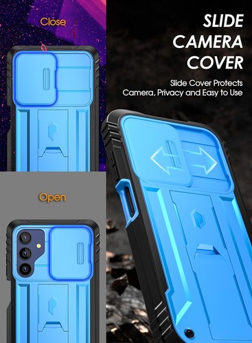 Poetic Case For Galaxy A25 5G with Kickstand Built-in Screen Slide Camera Cover - Picture 8 of 18