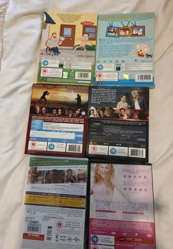 Bundle 4 Dvds 2 Blu Rays Star wars, Ted, Sex And The City, Family Guy Box Sets - Image 2 of 2
