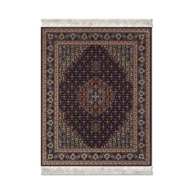 FiberLok Mouse Rug Midnight Persian Mahi Tabriz Design Fish Turtle 7''x10.25'' USA