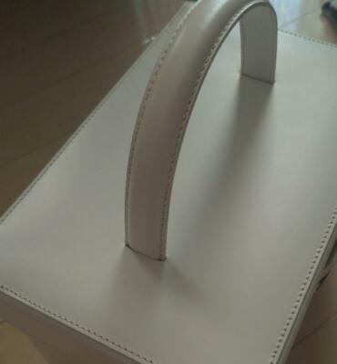 【CELINE】vintage celine white vanity bag★ショルダー Authentic Celine Vintage Horse Carriage Vanity Bag White