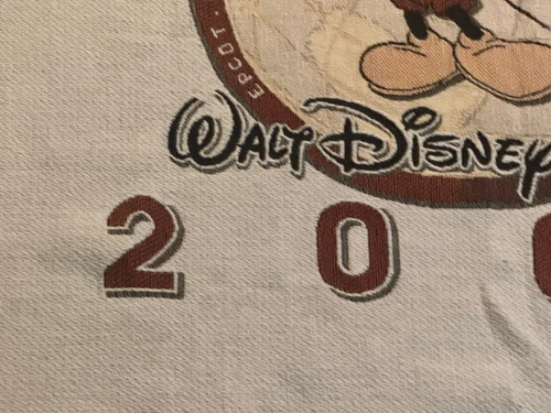 Vintage Disney World Mickey Mouse Tapestry Throw Blanket 2000 Epcot MGM Studios