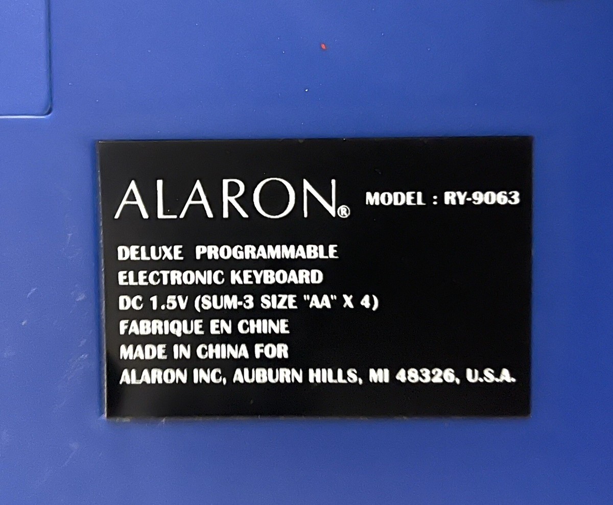Alaron MY SONG MAKER Deluxe Programmable Electronic Keyboard