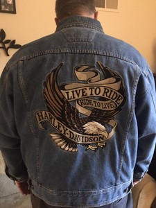 jaqueta harley davidson jeans