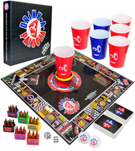 DRINK-A-PALOOZA Board Game: A blend of Old-School + New School Drinking Games    - Afbeelding 1 van 6