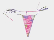 Frederick's of Hollywood, High-Rise Satin Tie Sides Thong Panties
