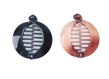 2 Pcs Small Banana Hair Clip Comb Fashion Locking Plastic Black and Brown 