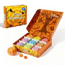 Halloween Bath Bombs for Kids Gifts 9 Pcs Pumpkin Bath Bomb with Toys Inside ...