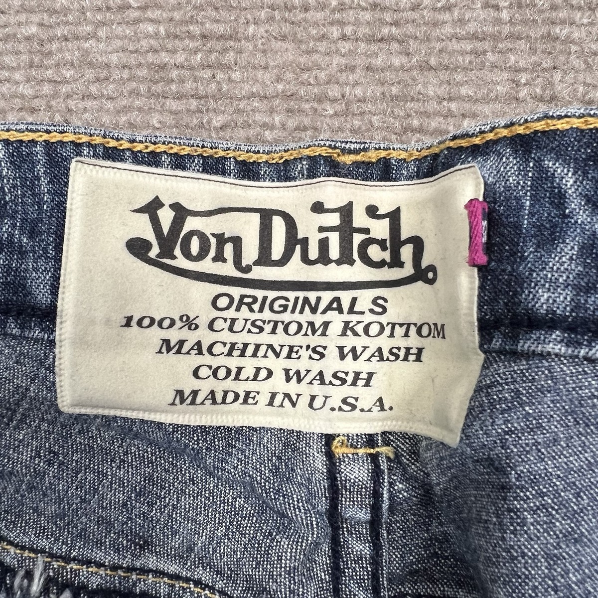 Vintage Y2K Von Dutch Miss Vigoss Denim Jeans Womens 32x32 Boot