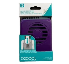 O2COOL Deluxe Necklace Fan Purple NEW  Keep Cool Work Travel Indoor Outdoor 
