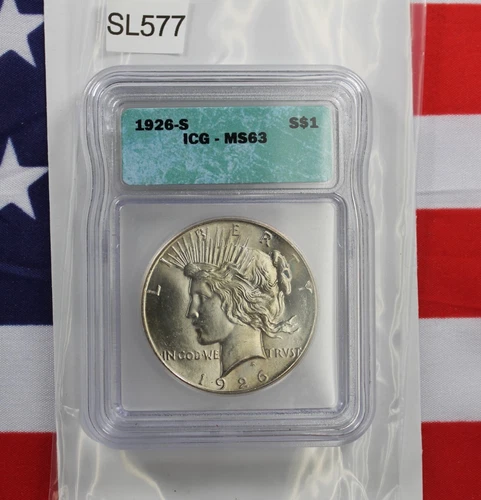 1926-S Peace Silver Dollar - ICG MS63 (SL577)
