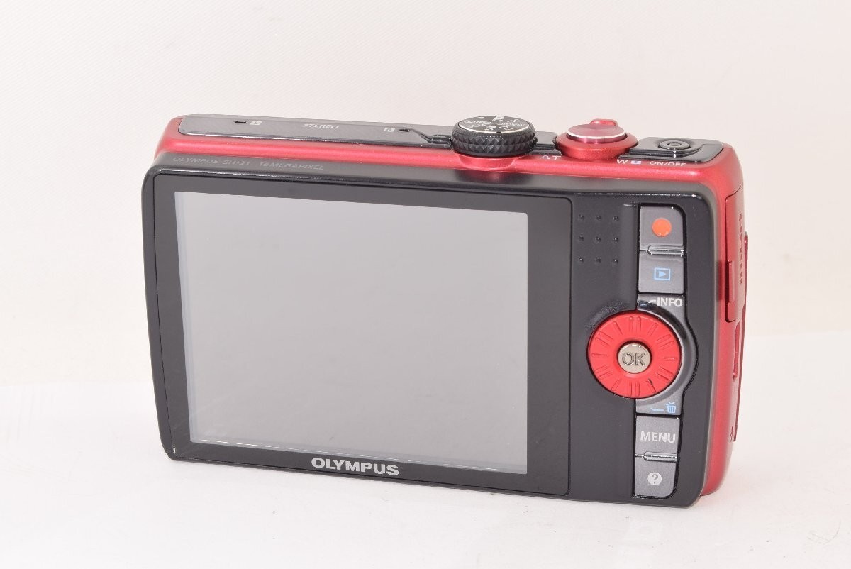 OLYMPUS STYLUS SH-21 16.0MP Compact Digital Camera Red Used