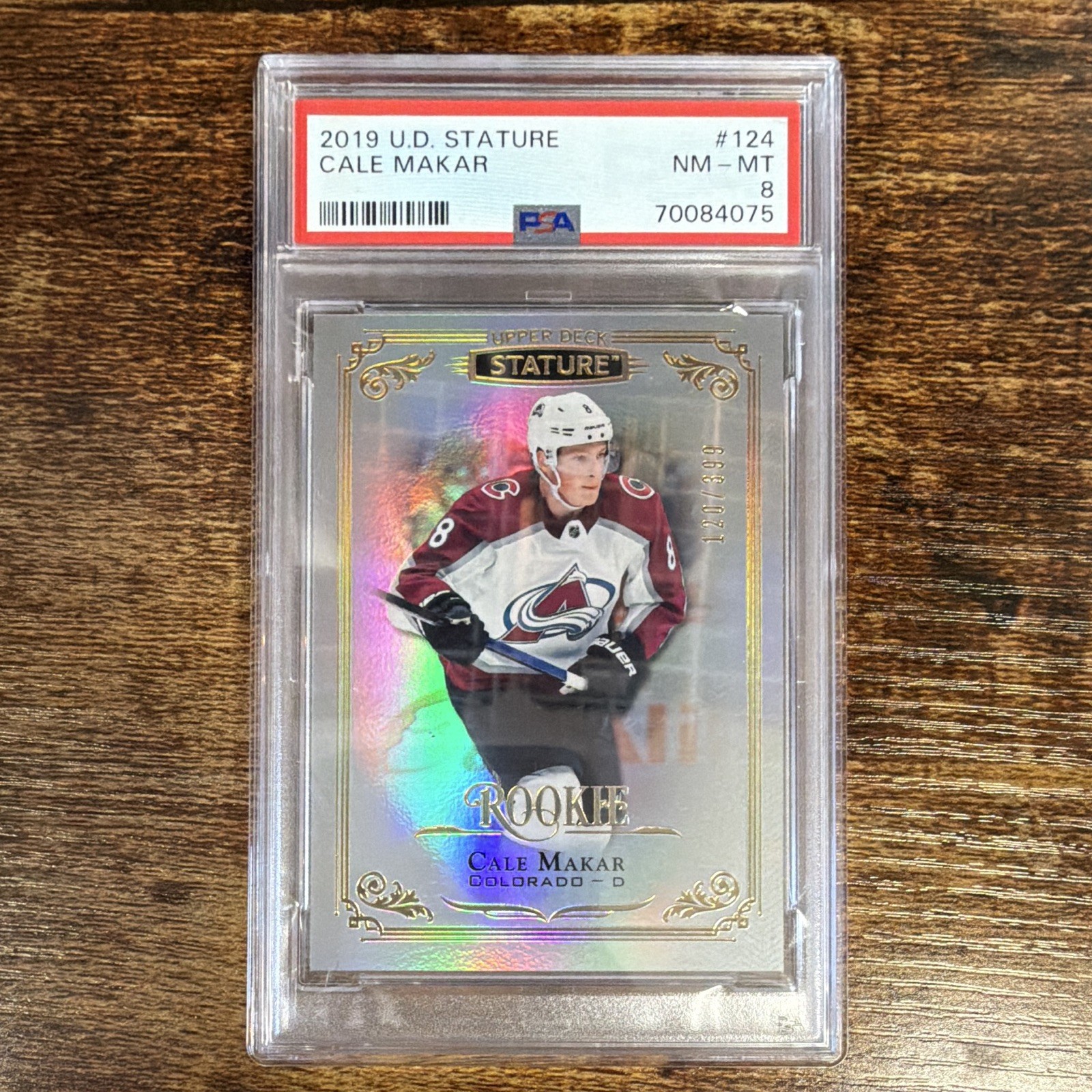 2019-20 Upper Deck Stature - Rookies Cale Makar #124 /399 (RC)