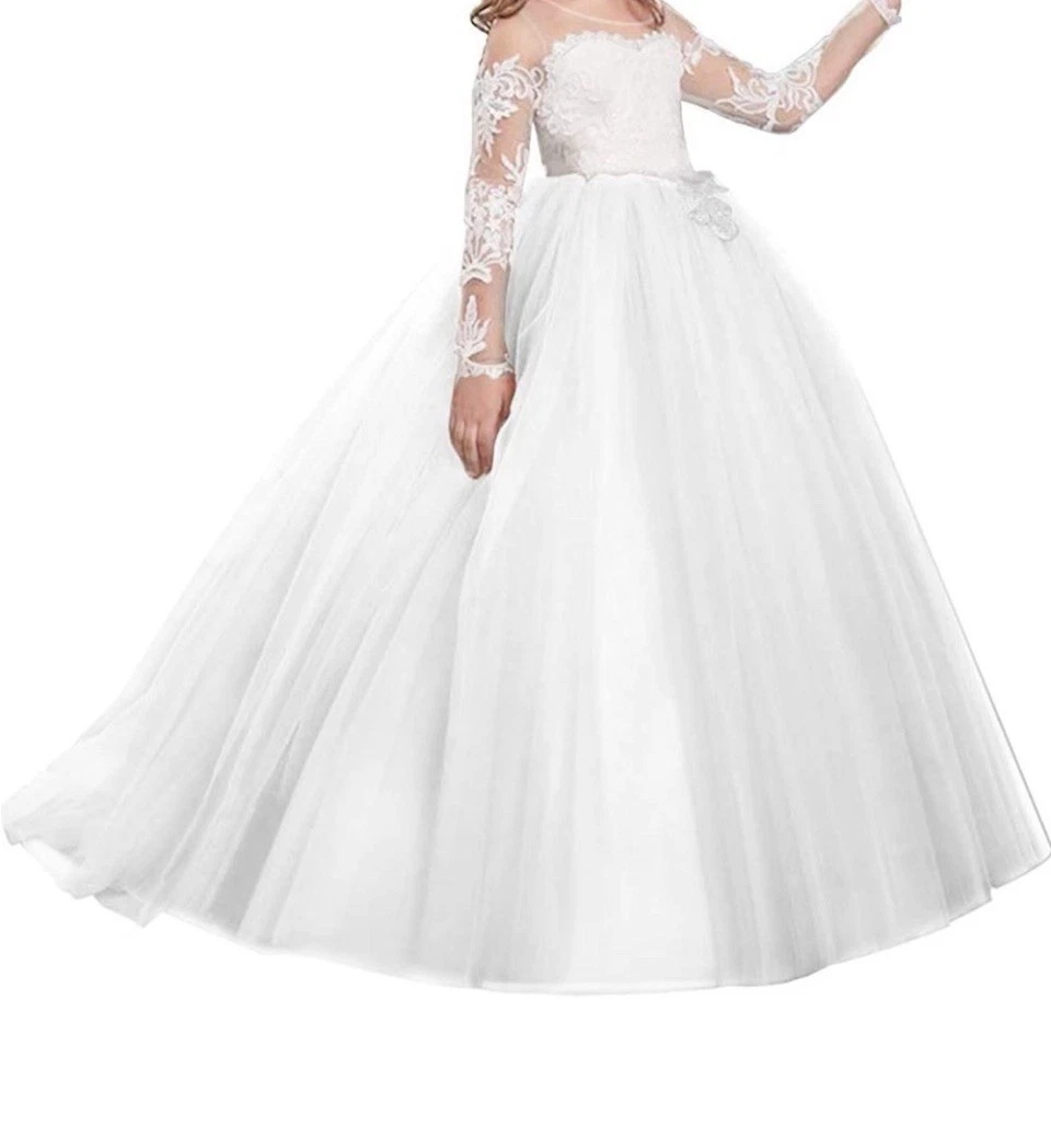 Flower Girl formal (wedding) dress, Size 10. New NWOT White