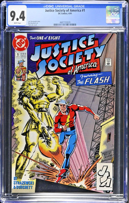 Justice Society of America #1 CGC 9.4  Flash GREEN LANTERN Hawkman BLACK CANARY
