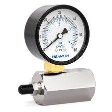 2" Steel Double Graduated Air Test Pressure gauges, 3/4" 0-60Psi Chrome Body