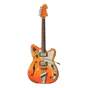 Guitar Musical Instrument Self Adhesive Sticker