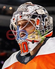 Dan Vladar Up-close Mask Portrait Philadelphia Flyers 8x10 NHL Hockey Photo