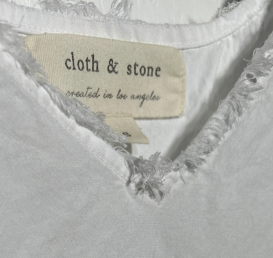 Anthropologie Cloth & Stone Frayed Edge Cami Ivory Women’s Size Small - Image 3 of 4