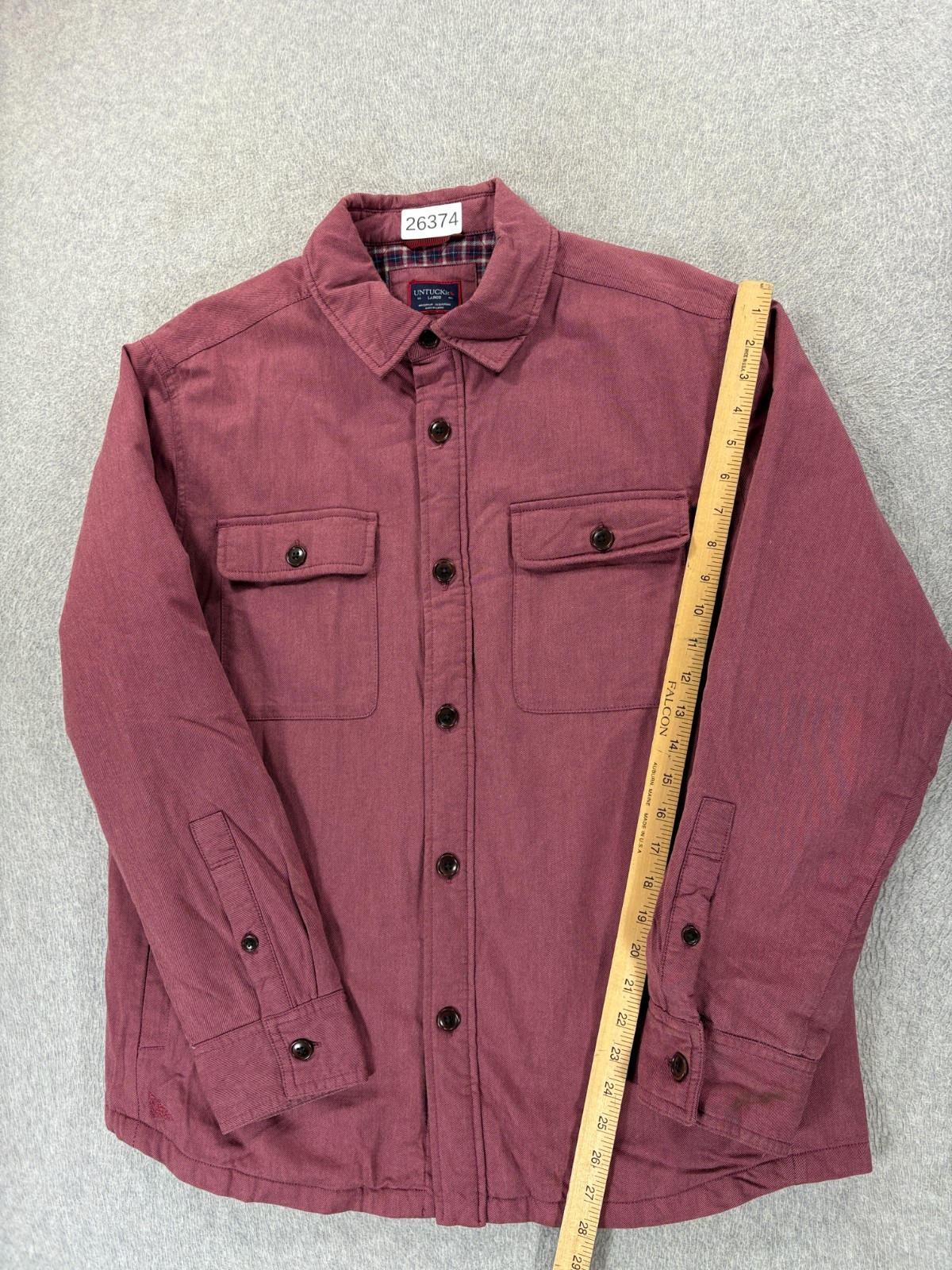 Untuckit Quilted Heavy Classic Solid Jacket Shirt… - image 5