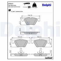 Bremsbelagsatz Scheibenbremse Delphi LP3517 FüR Mercedes W211 Klasse Model S211