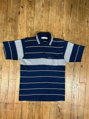 Usa Polo vintage 90’s rayures Marine / gris Xl brodé - Photo 1/4