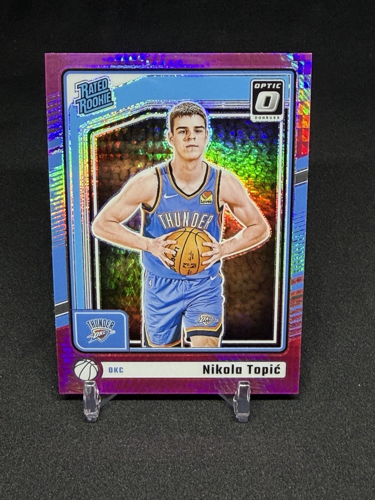 2024-25 Panini Donruss Optic Rated Rookie Nikola Topic#278 Pink Hyper Prizm (RC)