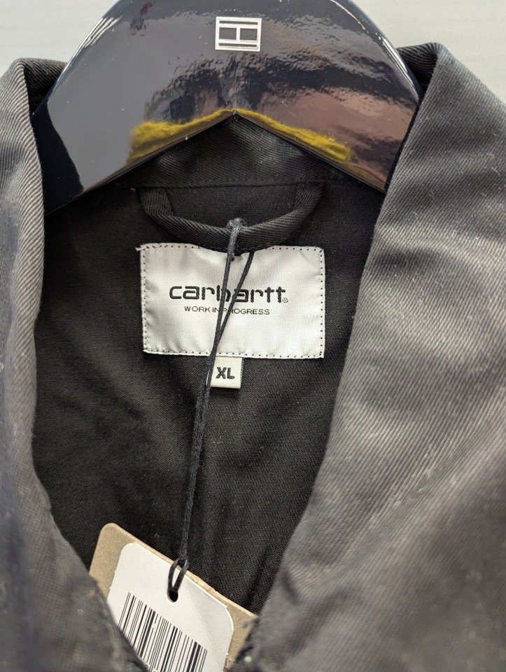 Men's CARHARTT Black Canvas Module Script Bomber Jacket Size XL NEW ...