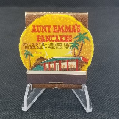 Vintage Matchbook Aunt Emma's Pancakes Advertising Matches Full Unstruck 