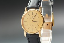 Vintage 1978 OMEGA De Ville Quartz Gold Dial Ref.591.012 Ladies [Near Mint]