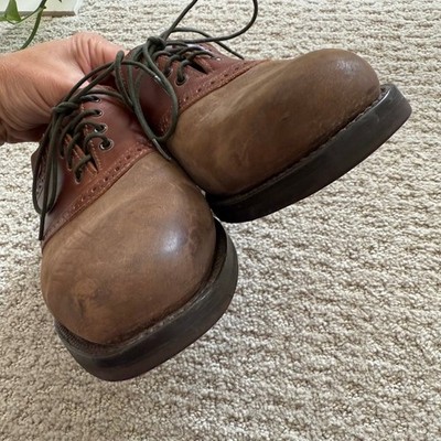 Allen Edmonds PRESCOTT Saddle OXFORD BROGUE Men 8 E Dress 