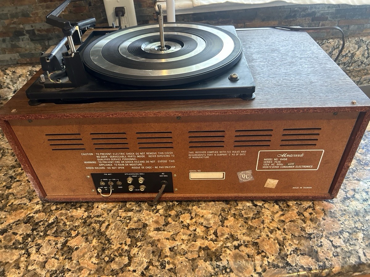 Vintage Monteverdi Stereo Cassette 8track Record Turntable Retro