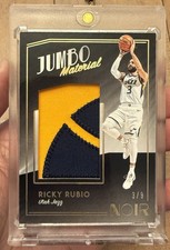 2018-19 Noir Ricky Rubio Jumbo Material Prime Game Worn Logo Jersey #’d 3/9 💎