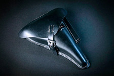 Holster - Koffertasche - Pistolenholster Luger P08 - echt Leder + Schl&uuml;ssel - WH