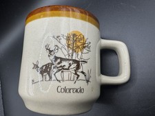 Vintage 1970 s Stoneware COLORADO Wildlife So...